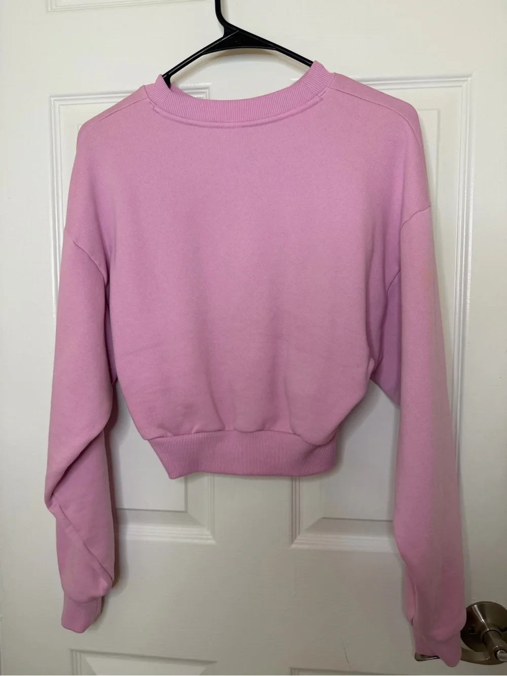 ALO Yoga Pink Cropped Crew Sweatshirt